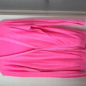 Neon pink cardigan